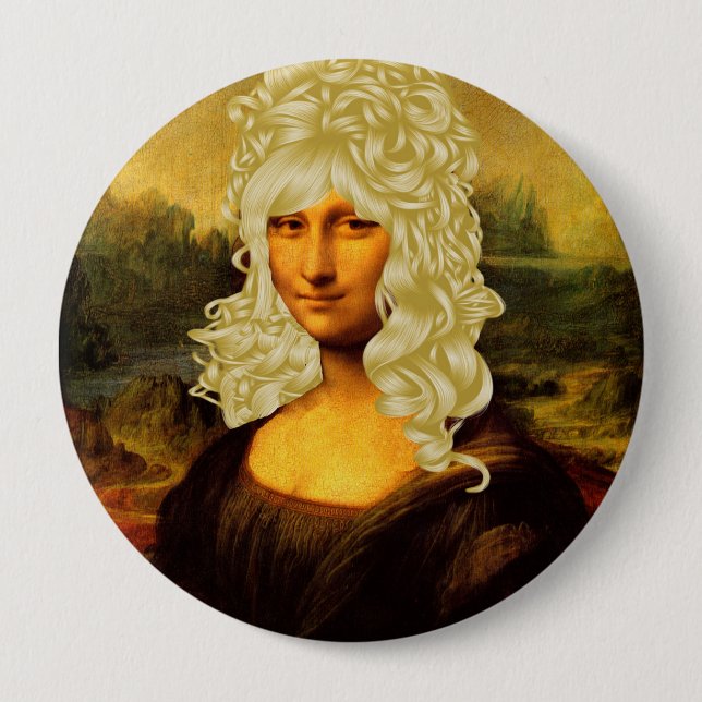 Macaron Rond 10 Cm Blonde Mona Lisa (Devant)