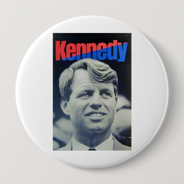 Macaron Rond 10 Cm Bobby Kennedy "68 (Devant)