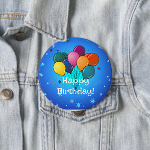 Macaron Rond 10 Cm Bonne fête d'anniversaire