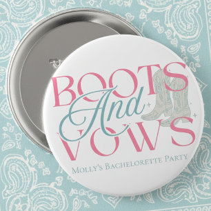 Macaron Rond 10 Cm Boots et Vows - Western Bachelorette