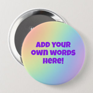 Macaron Rond 10 Cm Bouton arc-en-ciel Pastel personnalisé