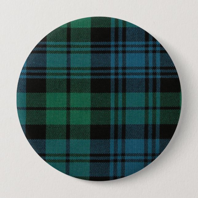 Macaron Rond 10 Cm Bouton arrondi Tartan Fabric (Devant)