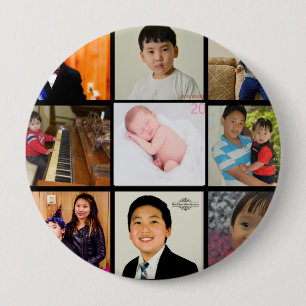 Macaron Rond 10 Cm Bouton Collage photo