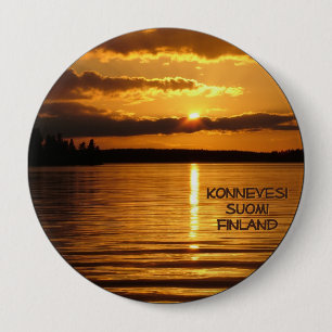 Macaron Rond 10 Cm Bouton Coucher de soleil Konnevesi