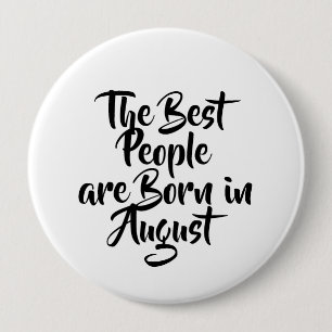 Macaron Rond 10 Cm Bouton d'anniversaire de "août"