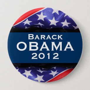Macaron Rond 10 Cm Bouton de campagne d'OBAMA 2012