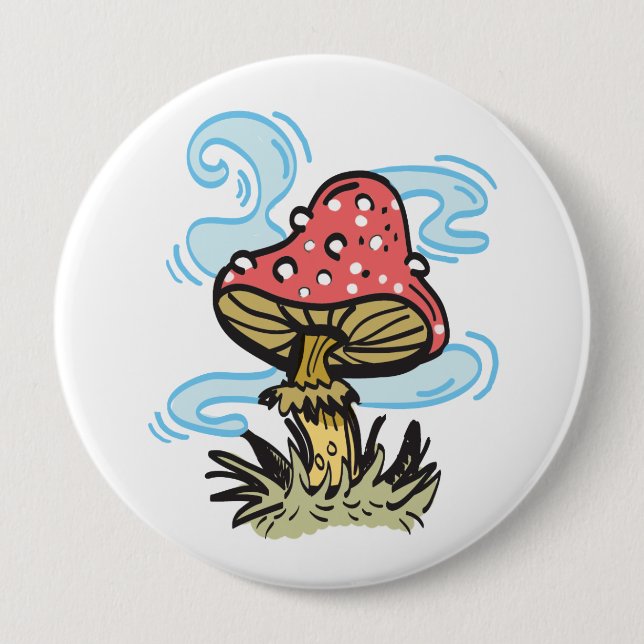 Macaron Rond 10 Cm Bouton de champignon (Devant)