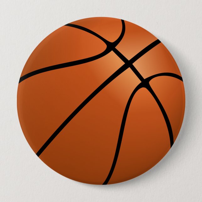 Macaron Rond 10 Cm Bouton de conception de basket-ball (Devant)