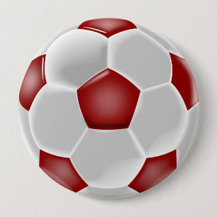 Macaron Rond 10 Cm Bouton de conception de boule rouge et blanche