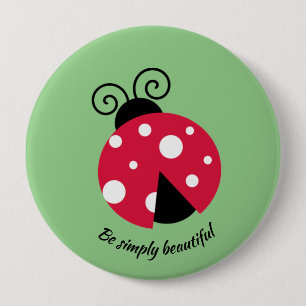 Macaron Rond 10 Cm Bouton de conception de Ladybug