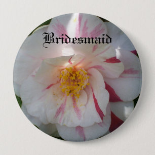 Macaron Rond 10 Cm Bouton de demoiselle d'honneur de camélia