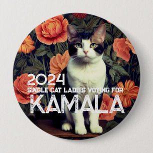 Macaron Rond 10 Cm Bouton de la dame de chat unique pour Kamala