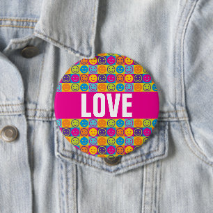 Macaron Rond 10 Cm Bouton de la diversité LGBT d'AMOUR