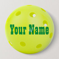 Bouton de Nametag de Pickleball 4 pouces