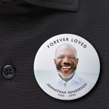 Bouton de photo personnalisé en hommage aux funéra