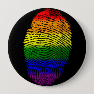 Macaron Rond 10 Cm Bouton d'épingle LGBT Pride Arc-en-ciel