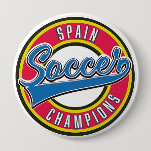 Macaron Rond 10 Cm Bouton des Champions de Football Brésilien