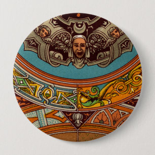 Macaron Rond 10 Cm Bouton Dragons & Gargoyles