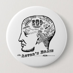 Macaron Rond 10 Cm Bouton du cerveau de l'acteur
