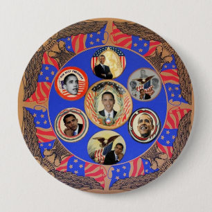 Macaron Rond 10 Cm Bouton du kaléidoscope 4-Inch d'Obama