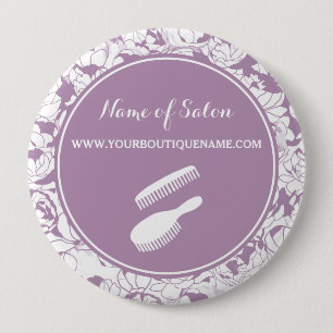 Macaron Rond 10 Cm Bouton du Salon Floral Lavande
