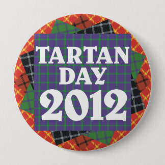 Macaron Rond 10 Cm Bouton enorme du jour 2012 de tartan