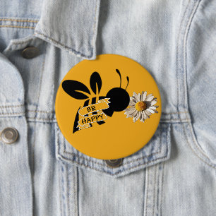 Macaron Rond 10 Cm Bouton ÊTRE HEUREUX