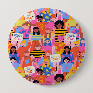 Macaron Rond 10 Cm Bouton Femmes habilitées