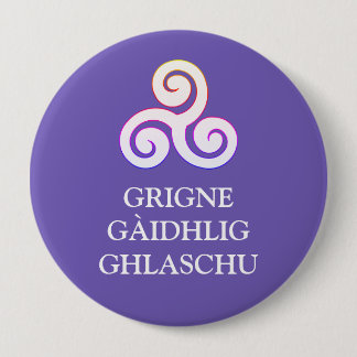 Macaron Rond 10 Cm Bouton Grigne Gàidhlig Ghlaschu