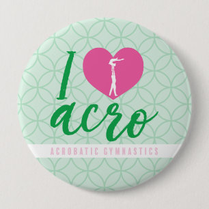 Macaron Rond 10 Cm Bouton I Heart Acro