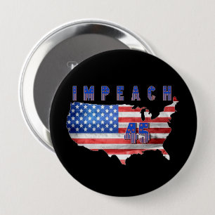 Macaron Rond 10 Cm Bouton Impeach 45 États-Unis