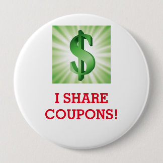 Macaron Rond 10 Cm Bouton JE PARTAGE DES COUPONS !