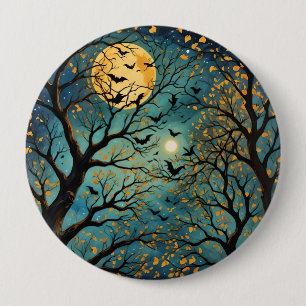 Macaron Rond 10 Cm Bouton Lune d'or
