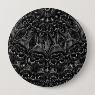 Macaron Rond 10 Cm Bouton Mandala au charbon