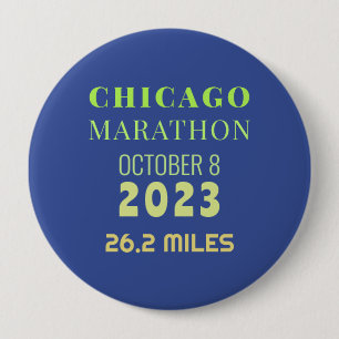 Macaron Rond 10 Cm Bouton Marathon de Chicago 2023