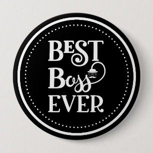 Macaron Rond 10 Cm Bouton Meilleur Boss Ever