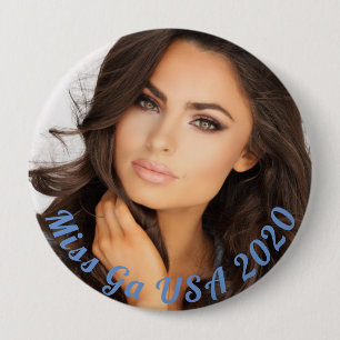 Macaron Rond 10 Cm Bouton Miss Géorgie USA