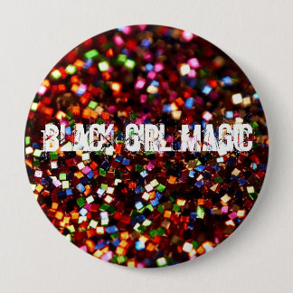Macaron Rond 10 Cm Bouton noir de magie de fille