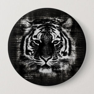 Macaron Rond 10 Cm Bouton noir et blanc de cru de tigre