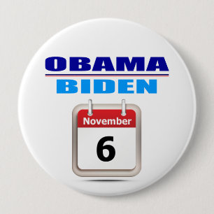 Macaron Rond 10 Cm Bouton - Obama/Biden - calendrier