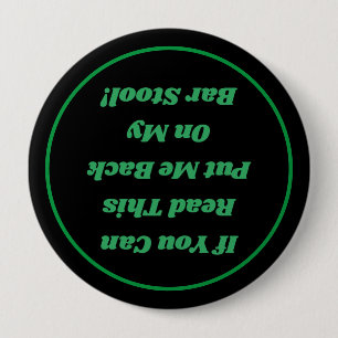 Macaron Rond 10 Cm Bouton potable d'humour de barre