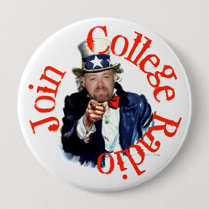 Macaron Rond 10 Cm Bouton radio Joindre le collège