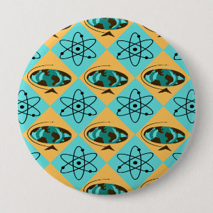 Macaron Rond 10 Cm Bouton rond Arlequin Arlequin Globe Trotter Retro