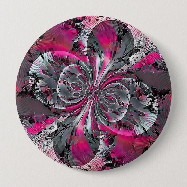 Macaron Rond 10 Cm Bouton Signaux mixtes (Devant)