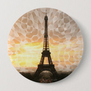 Macaron Rond 10 Cm Bouton Tour Eiffel