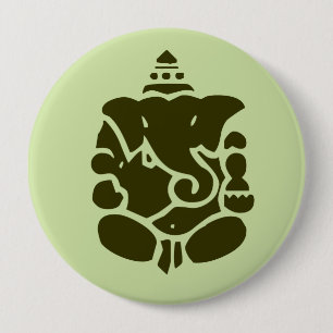 Macaron Rond 10 Cm Bouton vert de Ganesh
