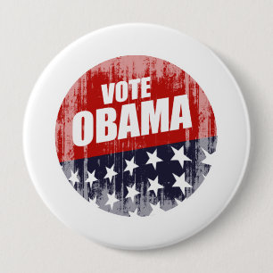 Macaron Rond 10 Cm BOUTON Vintage.png d'OBAMA de VOTE