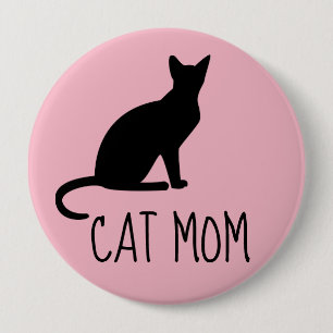 Macaron Rond 10 Cm Boutons CAT MOM