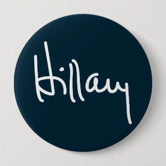 Macaron Rond 10 Cm Boutons de campagne de signature de Hillary