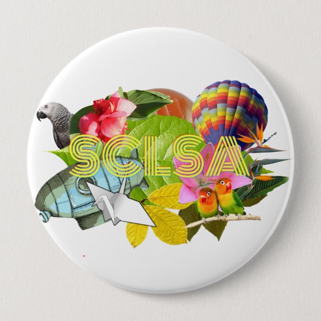 Macaron Rond 10 Cm Boutons de SCLSA (Devant)